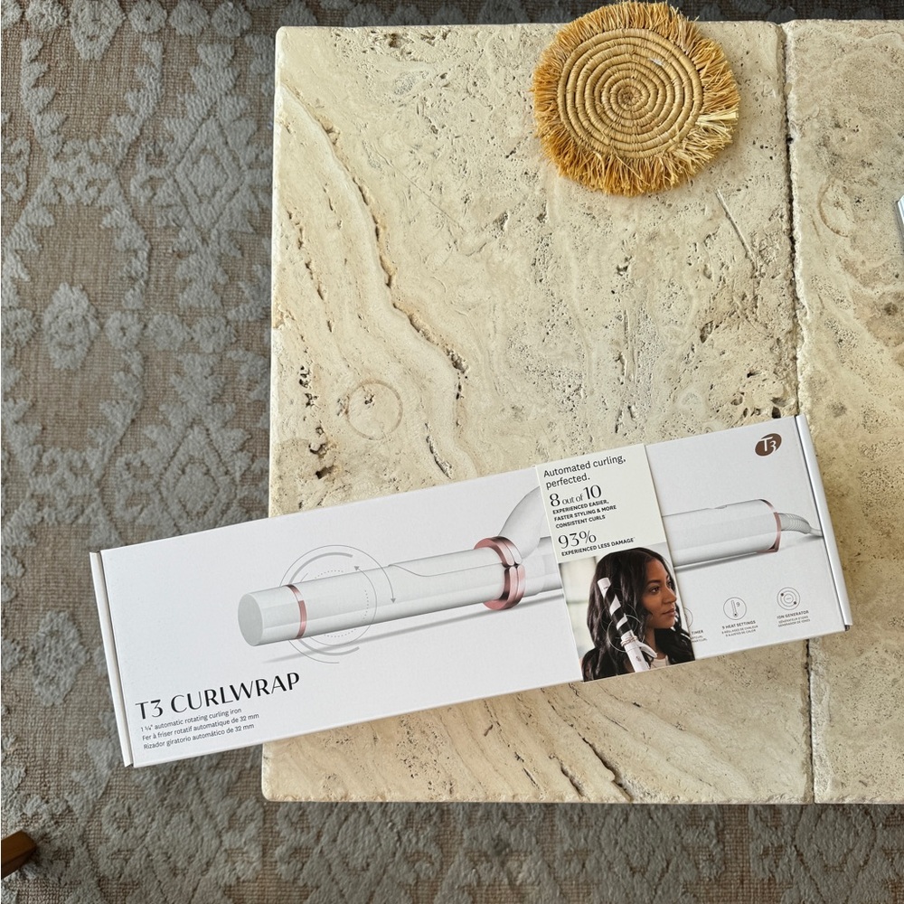 T3 CurlWrap White Curling Iron